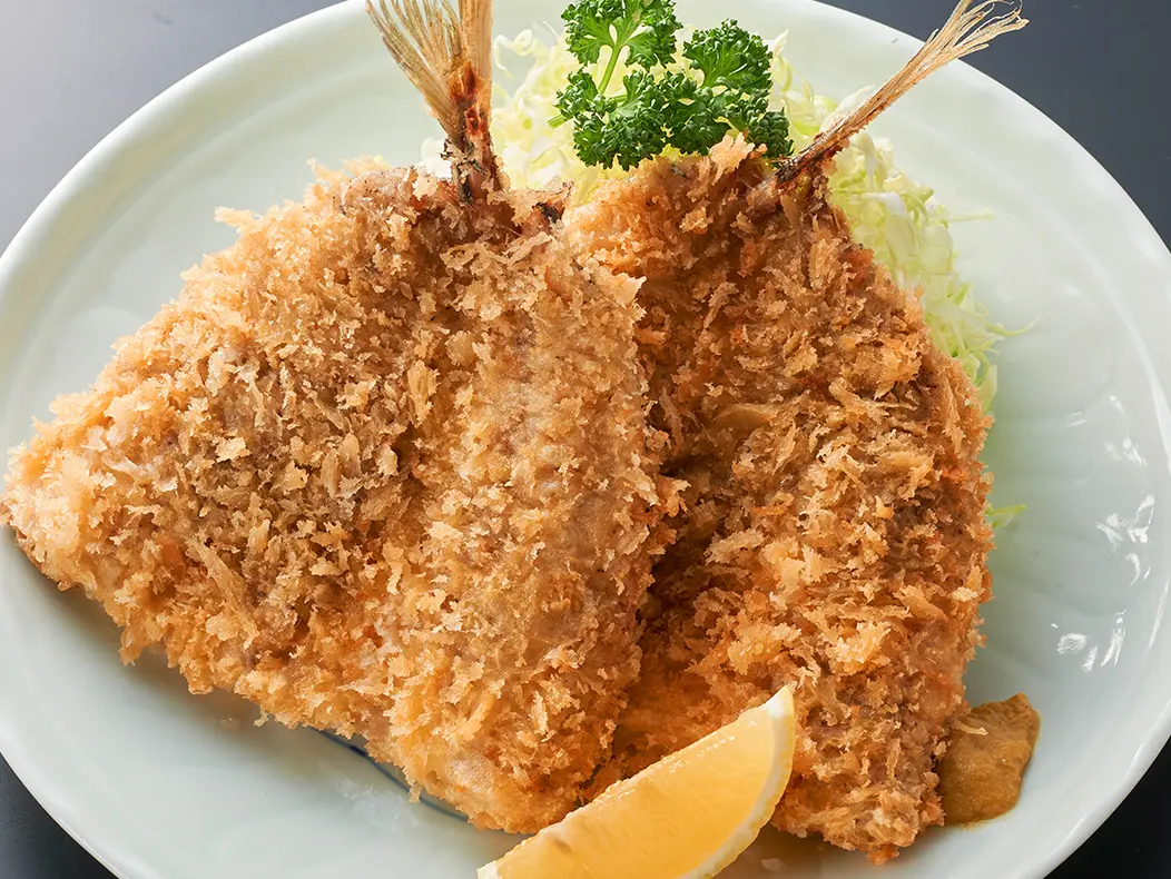 Extra Large Horse Mackerel Fry Set Meal <br>(Available only on Thursdays and Fridays)